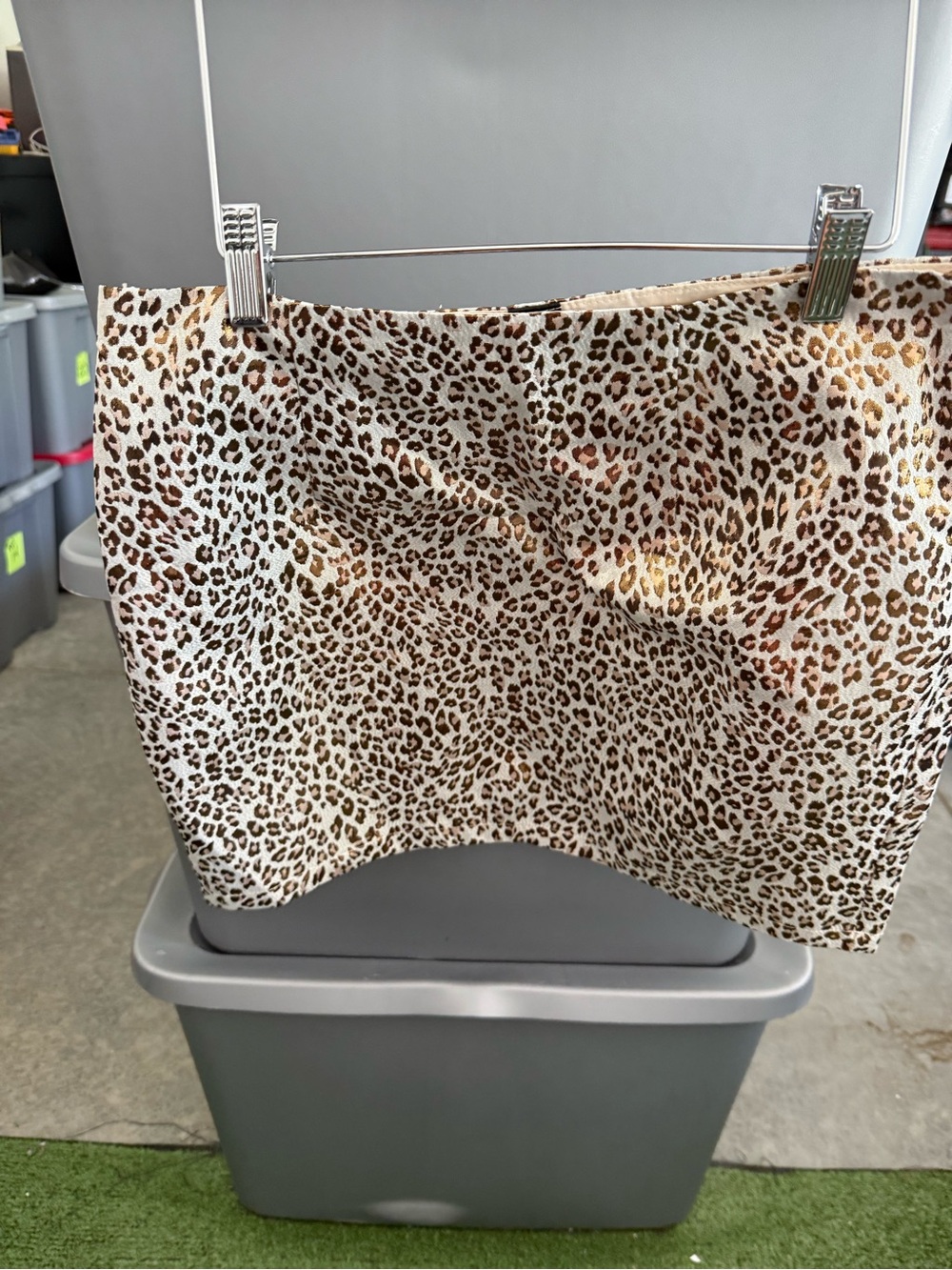 Leopard Print Mini Skirt - Brown & Cream Animal Printmp29